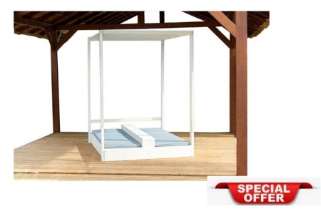 ΚΡΕΒΑΤΙ ΠΑΡΑΛΙΑΣ ΜΕ ΠΑΣΟ ΚΑΙ ΟΥΡΑΝΟ-ΧΡΩΜΑ ΛΕΥΚΟ -ΕΚΘΕΣΙΑΚΟ