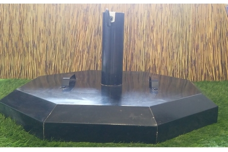 ΒΑΣΗ ΓΑΛΒΑΝΙΖΕ ΟΚΤΑΓΩΝΟ Φ60mm /ΜΠΕΤΟ